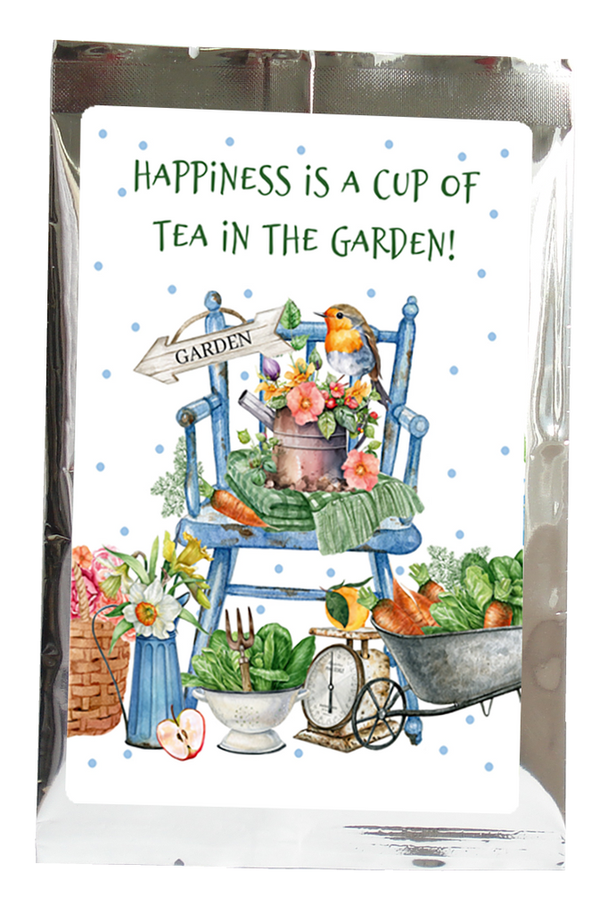 Tea Greeting: happiness is a cup of tea in the garden  | Tea Desire