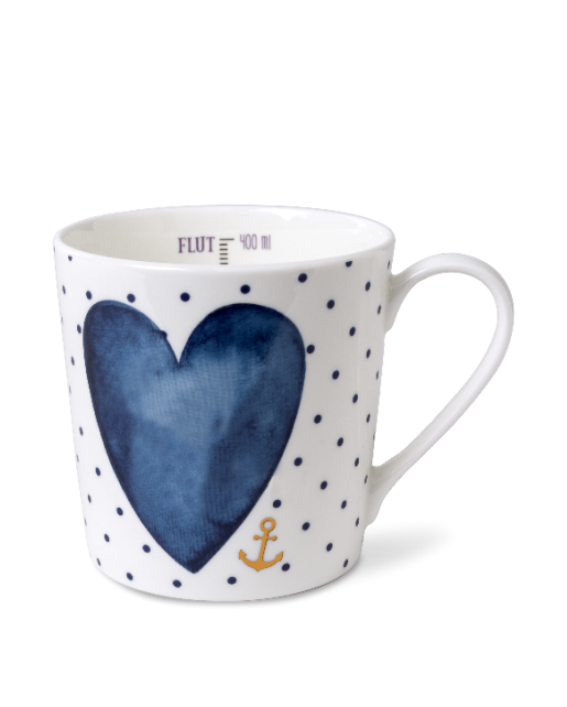 Mug Indigo Maritim Heart | Tea Desire